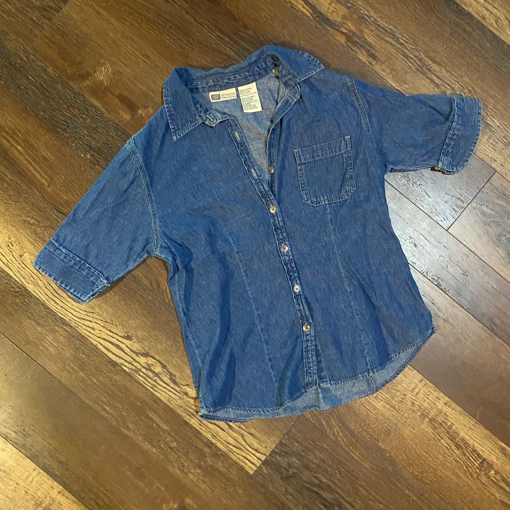 Vintage Faded Glory button down  Denim Shirt